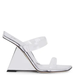 FLORANCE PLEXI-Silver-Wedges