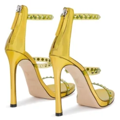 HARMONY SHINE-Yellow-Sandals -Nuvella Shop E300016004 D 1 1