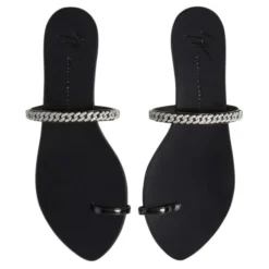 INTRIIGO STRING-Black-Flats -Nuvella Shop E300030A001 E 1