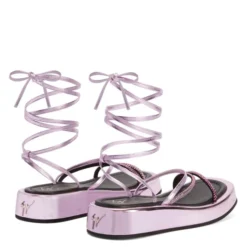 MELBURNE LACES-Pink-Flats -Nuvella Shop E300042002 D 1 1