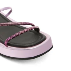 MELBURNE LACES-Pink-Flats -Nuvella Shop E300042002 E 1 1