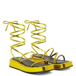 MELBURNE LACES-Yellow-Flats -Nuvella Shop E300042003 C 1