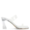FLAMINIA PLEXI-Silver-Sandals