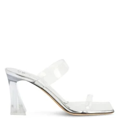 FLAMINIA PLEXI-Silver-Sandals
