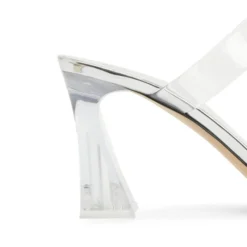 FLAMINIA PLEXI-Silver-Sandals -Nuvella Shop E300052001 E 1