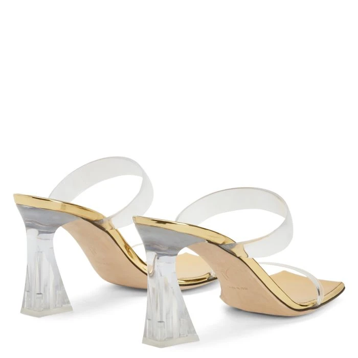 FLAMINIA PLEXI-Gold-Sandals 4 FLAMINIA PLEXI-Gold-Sandals - Image 4