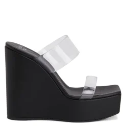 MEISSA PLEXI-Black-Sandals