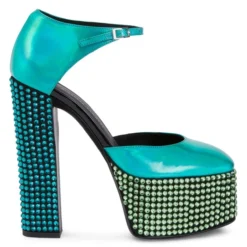 BEBE STRASS-Blue-Sandals