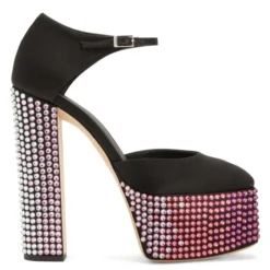 BEBE STRASS-black-Platforms
