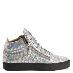 KRISS KALEIDO-Grey-Mid Top Sneakers