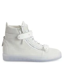COBY-White-Mid Top Sneakers