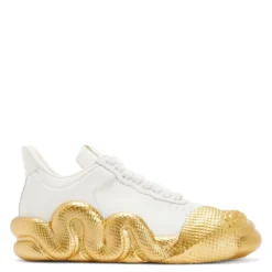 COBRAS-White-Low-top Sneakers