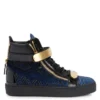 COBY-Blue-Mid Top Sneakers