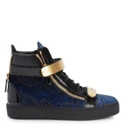 COBY-Blue-Mid Top Sneakers