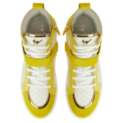 GIUSEPPE ZANOTTI ZENAS-Yellow-Mid Top Sneakers -Nuvella Shop RW20063004 D 1 1