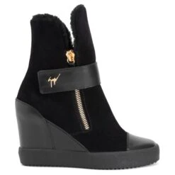 ALETA WEDGE-Black-Mid Top Sneakers
